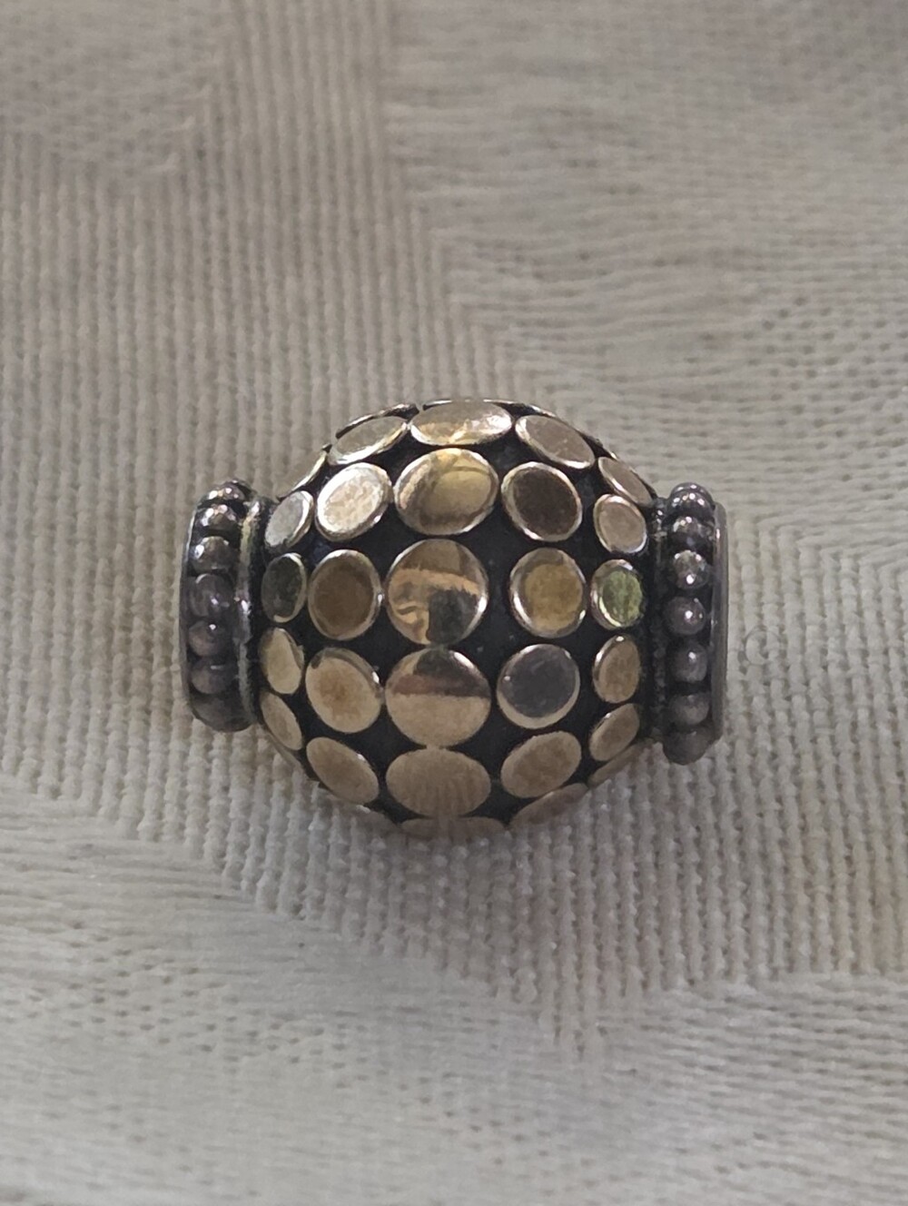 John Hardy Dot Collection Sterling Silver and 18k Bead Slider Pendant